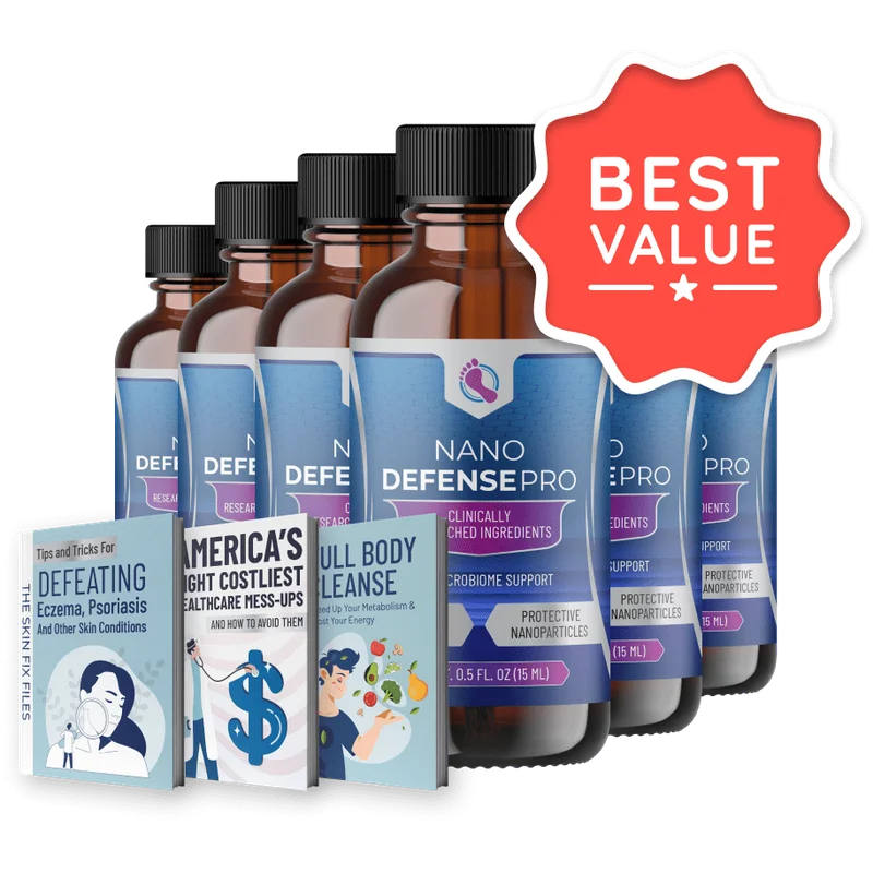 NanoDefense Pro Nail Skin Health Relief Supplement — 6 Bottle / 180 Day Pack